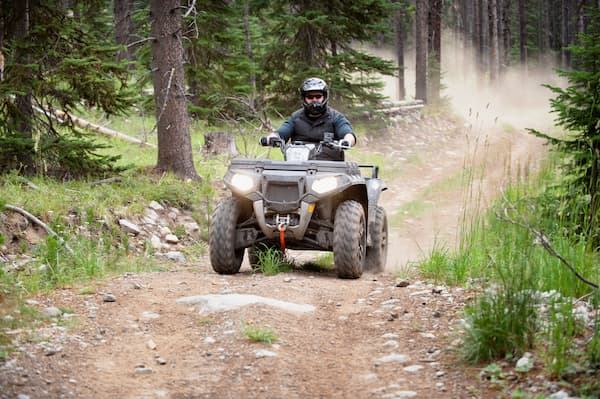 An ATV riding the trails near Springwood Cottage Resort.